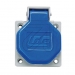 EC049400 Inbouw stopcontact met klapdeksel IP54 Blauw
