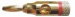 BANAANSTEKKER 4MM VERGULD ROOD