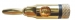 ENF266VB BANAANSTEKKER 4MM VERGULD ZWART