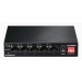 Lange afstand 5-poorts Fast Ethernet-switch met 4 PoE+-poorten en DIP-switch