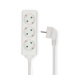 Stekkerdoos | Randaarde stekker / Type F (CEE 7/7) | 3-wegs | 5.00 m | 3680 W | 16 A | Soort aarding: Zijcontacten | 230 V AC 50/60 Hz | Hoek van stopcontact: 45 ° | H05VV-F 3G 1,5 mm² | Wit