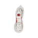 Stekkerdoos | Randaarde stekker / Type F (CEE 7/7) | 3-wegs | 5.00 m | 3680 W | 16 A | Soort aarding: Zijcontacten | 230 V AC 50/60 Hz | Hoek van stopcontact: 45 ° | H05VV-F 3G 1,5 mm² | Aan/uit knop | Wit