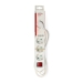 Stekkerdoos | Randaarde stekker / Type F (CEE 7/7) | 6-wegs | 1.50 m | 3680 W | 16 A | Soort aarding: Zijcontacten | 230 V AC 50/60 Hz | Hoek van stopcontact: 45 ° | H05VV-F 3G 1,5 mm² | Aan/uit knop | Wit