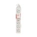 Stekkerdoos | Randaarde stekker / Type F (CEE 7/7) | 6-wegs | 3.00 m | 3680 W | 16 A | Soort aarding: Zijcontacten | 230 V AC 50/60 Hz | Hoek van stopcontact: 45 ° | H05VV-F 3G 1,5 mm² | Wit