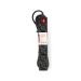 Stekkerdoos | Randaarde stekker / Type F (CEE 7/7) | 6-wegs | 5.00 m | 3680 W | 16 A | Soort aarding: Zijcontacten | 230 V AC 50/60 Hz | Hoek van stopcontact: 45 ° | H05VV-F 3G 1,5 mm² | Aan/uit knop | Zwart
