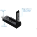 AC1750 Dual-Band Wi-Fi USB 3.0-adapter met 180 graden verstelbare antenne Zwart