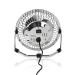 Tafelventilator | USB Gevoed | Diameter: 100 mm | 3 W | 1 Snelheid | Chroom