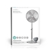 Staande Ventilator | Diameter: 400 mm | 3 Snelheden | Zwenkfunctie | 50 W | Verstelbare hoogte | Nee | Chroom