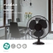 Tafelventilator | Netvoeding | Diameter: 400 mm | 45 W | Zwenkfunctie | 3 Snelheden | Zwart