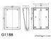 BEHUIZING VOOR TOETSENBORDEN - GRIJS 134 x 189 x 32/55mm