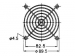 ROOSTER VOOR VENTILATOR 92 x 92mm