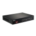 Lange afstand 8-poorts Gigabit PoE+-switch met DIP-switch