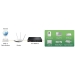 Lange afstand 8-poorts Gigabit PoE+-switch met DIP-switch