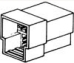 HDMWS3 Autoconnector Fastin-Faston 3-polig female behuizing - wit