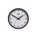 HE-CLOCK-18 Zendergestuurde Wandklok 30 cm Analoog Wit / Zwart