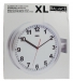 HE-CLOCK-86 Dubbelzijdige Stationsklok 38 cm Analoog Zilver / Wit
