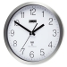 HE-CLOCK-89 Zendergestuurde Wandklok 30 cm Analoog Zilver / Wit