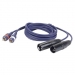 HEFL26150 DAP 2x XLR male naar 2x RCA male 1.5m