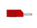 HM1410 MATING CONNECTOR 4mm WITH LONGITUDINAL OR TRANSVERSE CABLE MOUNTING, WITH SCREW / RED (BSB 20K)