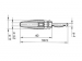 BANAANSTEKKER 4mm MET DWARSGAT EN SOLDEERAANSLUITING / ZWART (VQ 30)