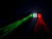 LEDEFFECT - 2 GEKLEURDE STRALENBUNDELS MET STROBOSCOOP - 54 RGB-LEDs