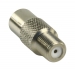 HQSP-072 HQ Antenne Adapter F-Connector Female - Coax Female (IEC) Zilver