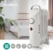 Mobiele Olieradiator | 500 W | 5 Vinnen | Instelbare thermostaat | 1 Warmte Stand | Wit