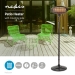 Patio Verwarmer | 2000 W | 3 Warmte Standen | Omvalpreventie | IP34 | Zwart