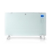 HTPL20FWT Convectorkachel met Glazen Paneel | 1000 / 2000 W | 2 Warmte Standen | Instelbare thermostaat | Afstandsbediening | IP24 | Wit