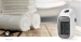 Plug-In Verwarming | 400 W | Instelbare thermostaat | Temperatuurbereik: 15 - 45 °C | LCD | Oververhittingsbeveiliging | Uitschakeltimer: 12 u | Wit / Zwart