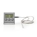 KATH104SS Vleesthermometer | Alarm / Timer | LCD-Scherm | 0 - 250 °C | Zilver / Zwart