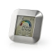 Digitale thermometer | Binnen | Binnentemperatuur | Luchtvochtigheid binnenshuis | Wit / Zilver