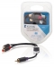 Subwooferkabel RCA Male - 2x RCA Female 0.20 m Antraciet