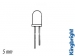 5mm weerstand LED lamp 12V rood diffuus