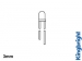 3mm standaard LED lamp geel diffuus