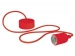 LAMPH01R DESIGN LAMPHOUDER MET TEXTIELKABEL - ROOD