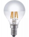 FT14100384 LED-Filament kopspiegel kogellamp 4W E14 230V 925 zilver dimbaar