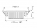 LED inbouwspot 5W DimToWarm 85mm 36gr vierkant verstelbaar wit