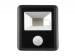 LED-SCHIJNWERPER VOOR BUITENSHUIS - 10 W, NEUTRAALWIT - ZWART - PIR-SENSOR