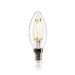 LEDBDFE14CAN02 LED-Filamentlamp E14 | Kaars | 4.8 W | 470 lm | 2700 K | Dimbaar | Warm Wit | Retrostijl | 1 Stuks | Doorzichtig
