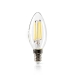 LED-Filamentlamp E14 | Kaars | 4.8 W | 470 lm | 2700 K | Dimbaar | Warm Wit | Retrostijl | 1 Stuks | Doorzichtig