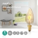 LED-Filamentlamp E14 | Kaars | 3 W | 100 lm | 2000 K | Warm Wit | Retrostijl | Aantal lampen in verpakking: 1 Stuks | Goud