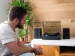 Platenspeler met Bluetooth® en twee externe luidsprekers Zwart