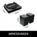 Platenspeler met Bluetooth® en twee externe luidsprekers Zwart