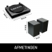 Platenspeler met Bluetooth® en twee externe luidsprekers Zwart