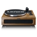 Platenspeler met 4 ingebouwde luidsprekers en bluetooth-ontvangst Wood
