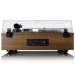 Platenspeler met 4 ingebouwde luidsprekers en bluetooth-ontvangst Wood