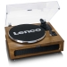 Platenspeler met 4 ingebouwde luidsprekers en bluetooth-ontvangst Wood