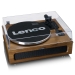 Platenspeler met 4 ingebouwde luidsprekers en bluetooth-ontvangst Wood