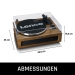 Platenspeler met 4 ingebouwde luidsprekers en bluetooth-ontvangst Wood